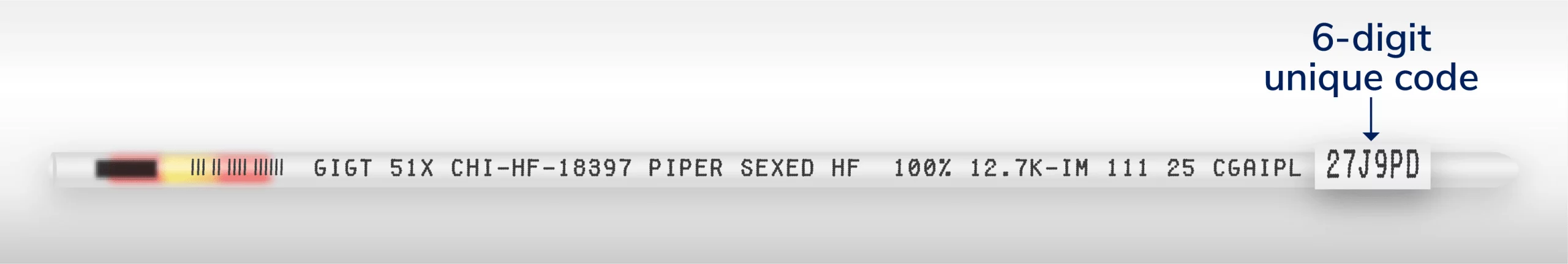 Sexed semen straw banner